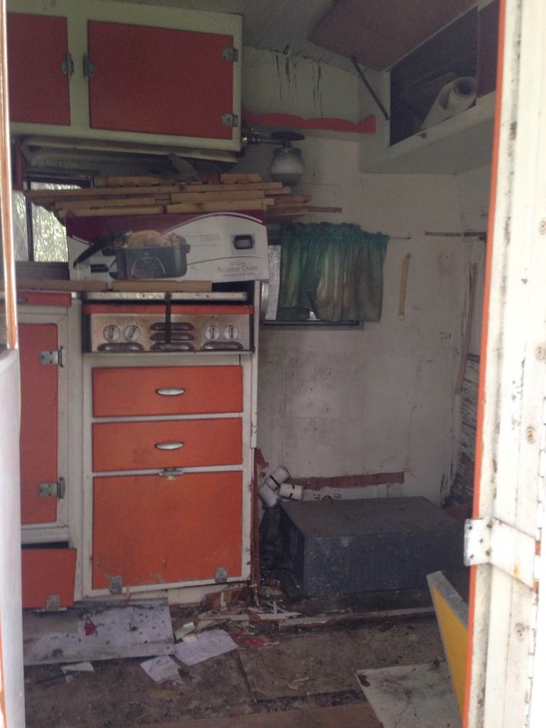 Blocking/framing to support a camper for the trip home Vintage